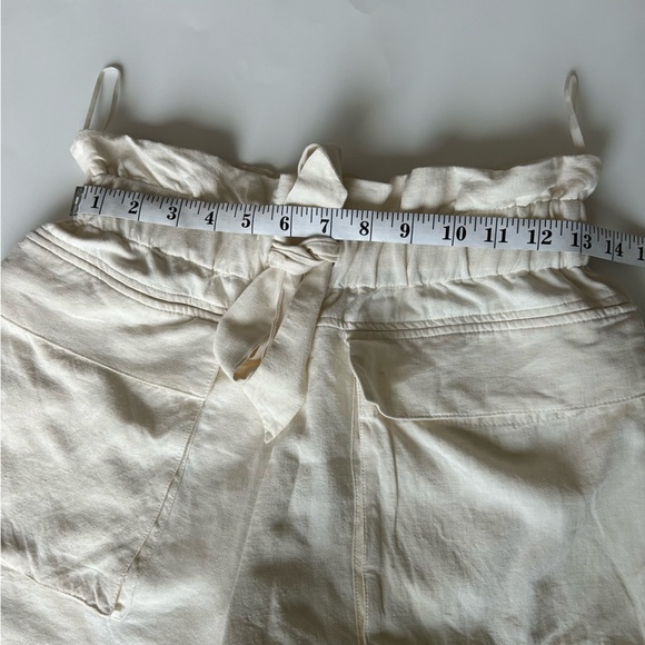 ZARA SHORTS PAPERBAG LINEN BLEND - Picture 8 of 10